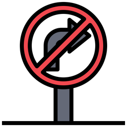 No Turn Right  Icon