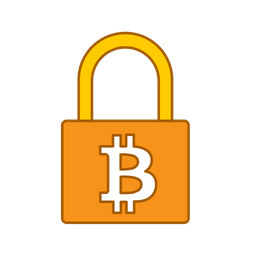 Bitcoin-Vorhängeschloss  Symbol