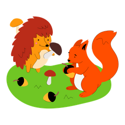 Hedgehog And Squirrel  Icon