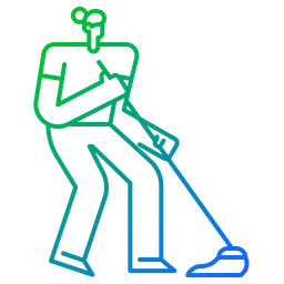 Cleaning Worker  Icon