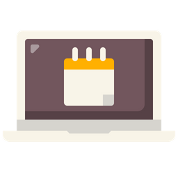 Laptop Calendar  Icon