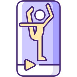 Online fitness stretching  Icon