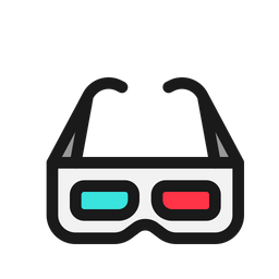 3 D Glasses  Icon