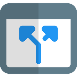 Browser Split Connection  Icon