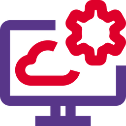 Computer Cloud Setting  Icon