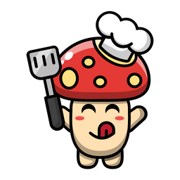 Cute mashroom as a chef  Icon