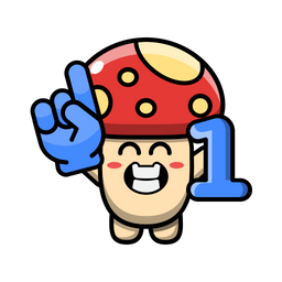 Cute mushroom being number one  Icon