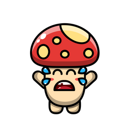 Cute mushroom crying  Icon