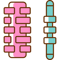 Massage-Rollstäbe  Symbol