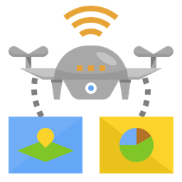 Drohnentechnologie Sensordaten Bilddaten Uberwachung Gleisinspektion Agrardrohne Symbol