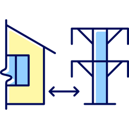 Distance from electric lines  Icon