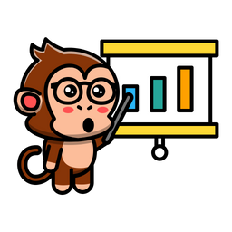 Cute monkey doing presentation  Icon