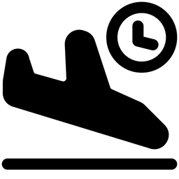 Ankunftsflugverspätung  Symbol