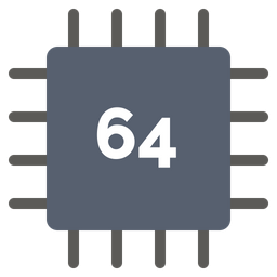 64 Bit Processor  Icon