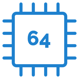 64 Bit Processor  Icon