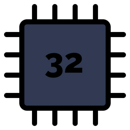 32 Bit Processor  Icon