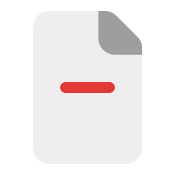 Delete Document  Icon