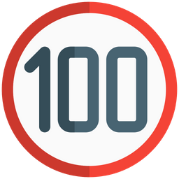 100 Km Speed  Icon