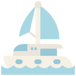 Barco catamarán  Icono