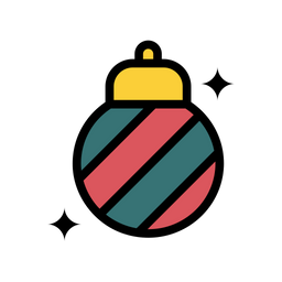 Weihnachtskugel Streifen  Symbol