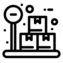 Frachtgewichtswaage  Symbol