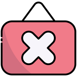 Cancel signboard  Icon