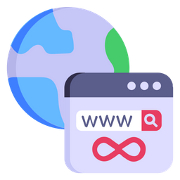 Unlimited Domain Unlimited Browsing Bandwidth Data Icon