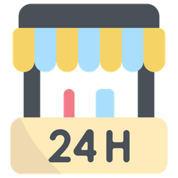 24 hours open  Icon