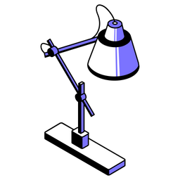 Schreibtischlampe  Symbol