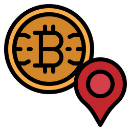 Localização do bitcoin  Ícone