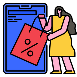 Mobile Shopping  Icon