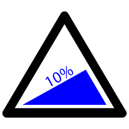 Hill Warning Road Signs  Icon