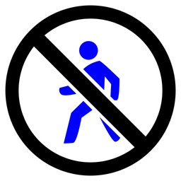 No Pedestrian Traffic  Icon