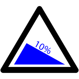 Hill Warning Road Signs  Icon