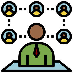 Businessman Network  Icon