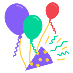 Balloons And Confetti  Icon