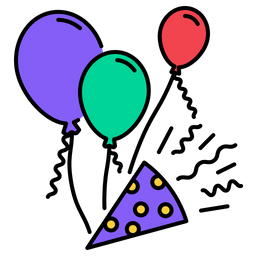 Balloons And Confetti  Icon