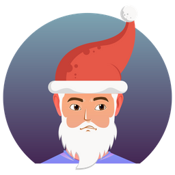 Santa Christmas Emoji Icône