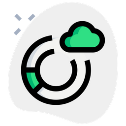 Bar Diagram Cloud  Icon