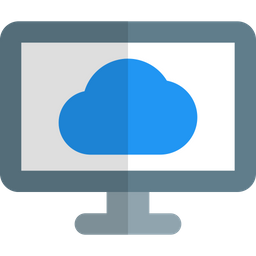 Computador em nuvem  Ícone