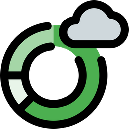 Bar Diagram Cloud  Icon