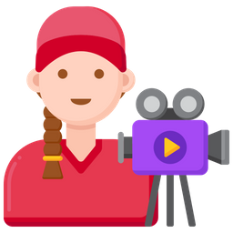 Camera Operator Female  Icon