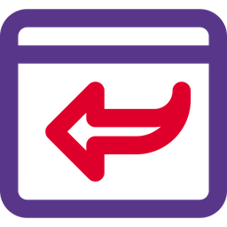 Browser weiterleiten  Symbol