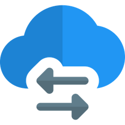 Transferência de dados na nuvem  Ícone