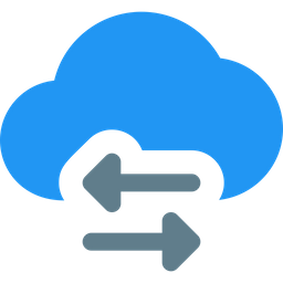 Transferência de dados na nuvem  Ícone