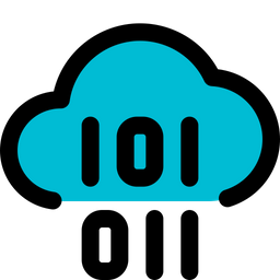 Cloud-Server-Binärdatei  Symbol