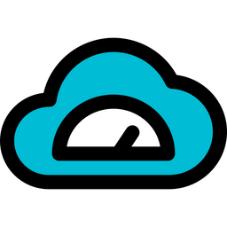 Geschwindigkeit des Cloud-Servers  Symbol