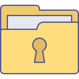 Folder keyhole  Icon