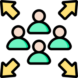 Customer Distribution  Icon