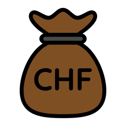 Franc money bag  Icon